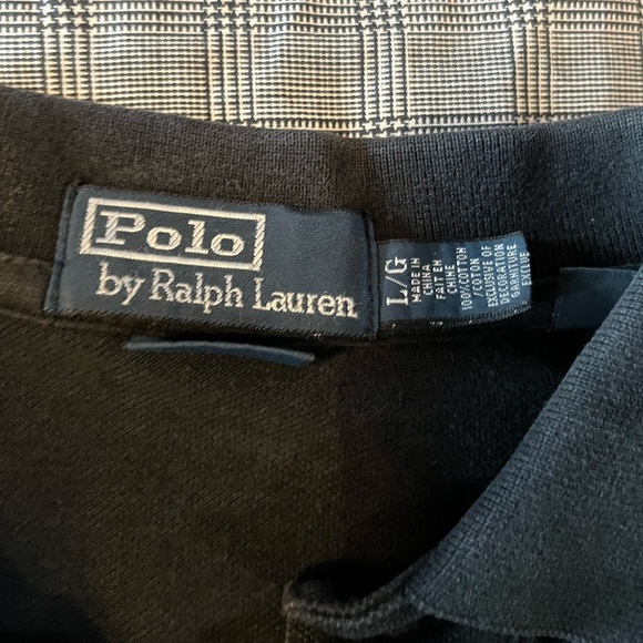 Polo Ralph Lauren Big Pony Polo Shirt LARGE - Black with Red/Pink detail - GUC - Picture 5 of 5